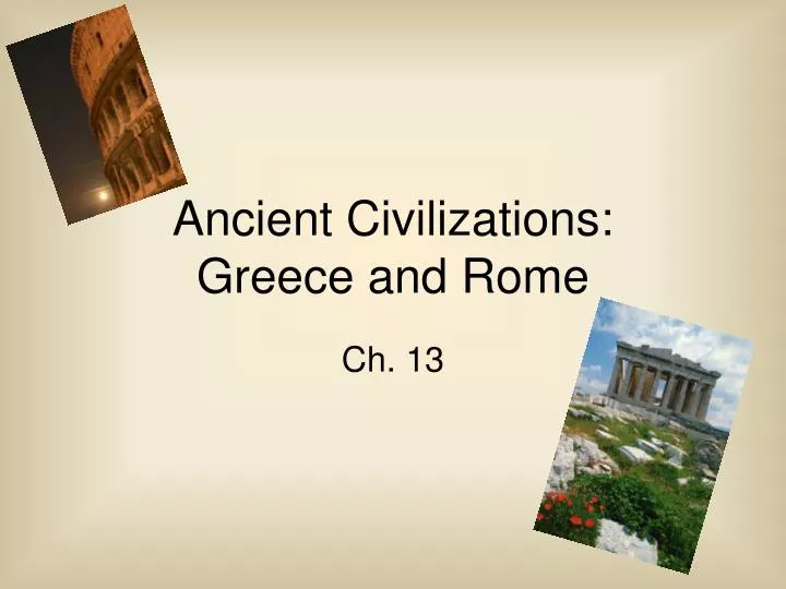 ancient civilizations greece and rome