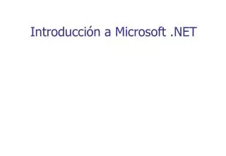 introducci n a microsoft net