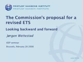 The Commission’s proposal for a revised ETS