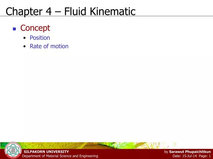 chapter 4 fluid kinematic