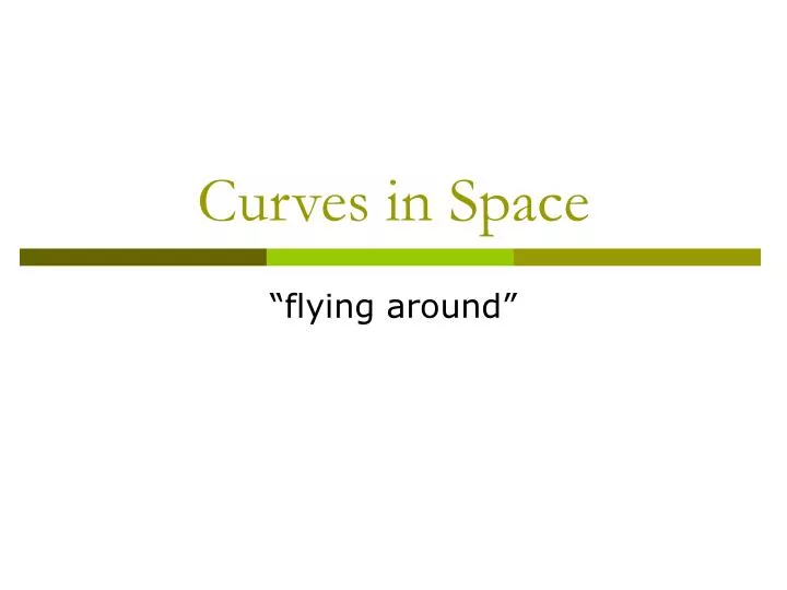 curves in space