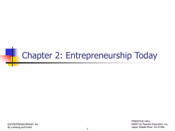chapter 2 entrepreneurship today