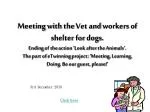 Engaging Meeting with Veterinary Experts and Shelter Workers: “Look After the Animals” Program - slide 1