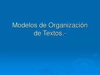 modelos de organizaci n de textos