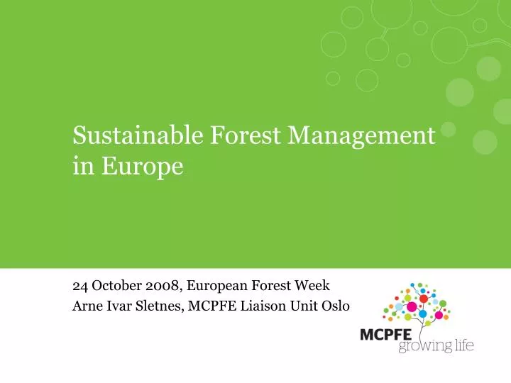 sustainable forest management in europe