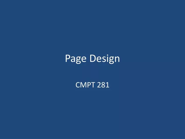 page design
