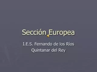 secci n europea