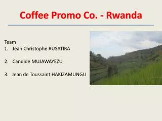 Coffee Promo Co. - Rwanda