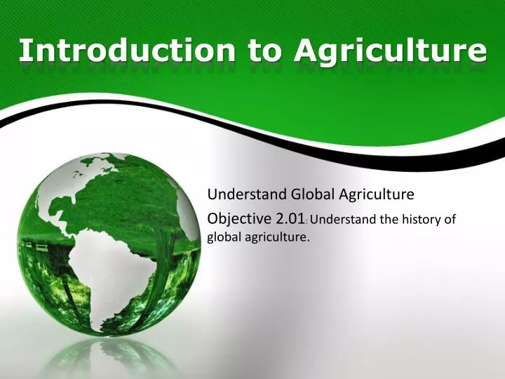 introduction to agriculture
