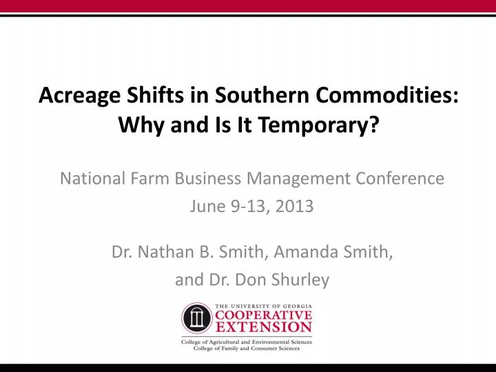 acreage shifts in southern commodities why and is it temporary
