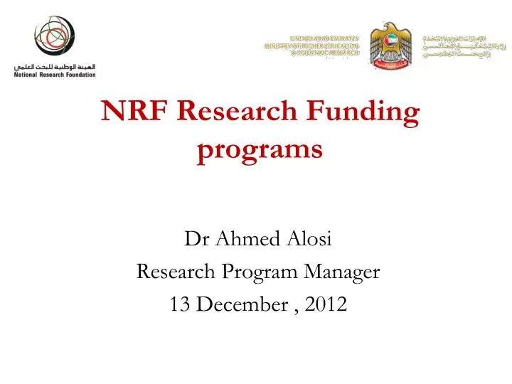 nrf research funding programs