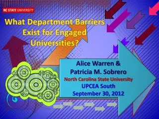What Department Barriers Exist for Engaged Universities?