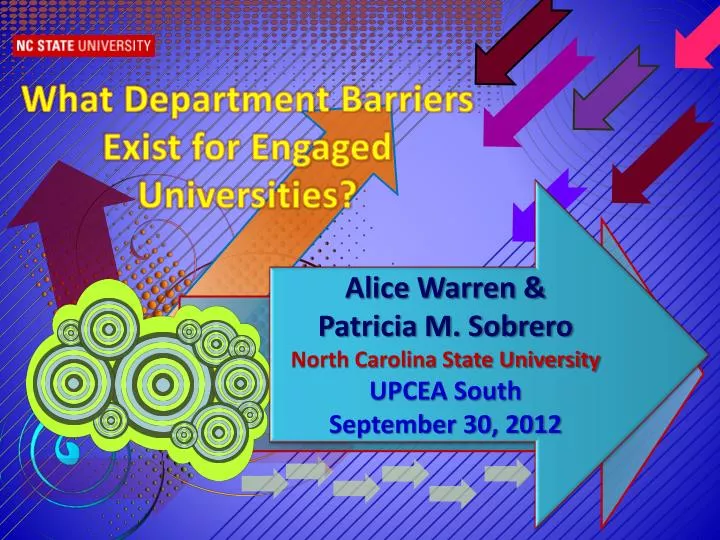 what department barriers exist for engaged universities