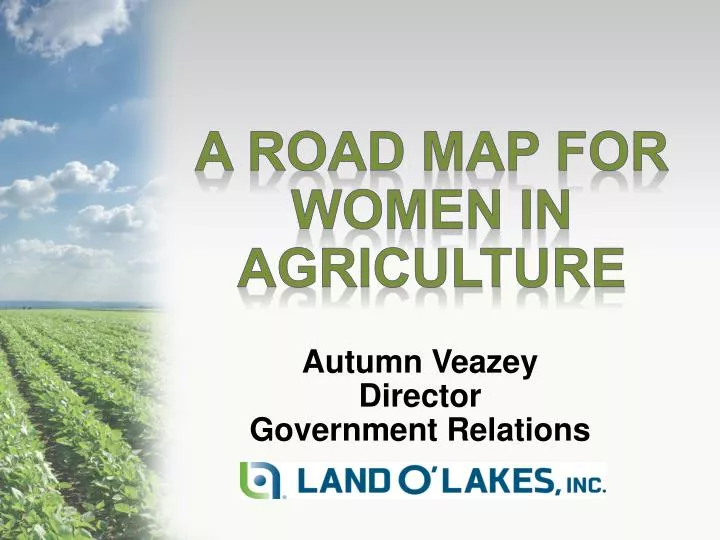 a road map for women in agriculture