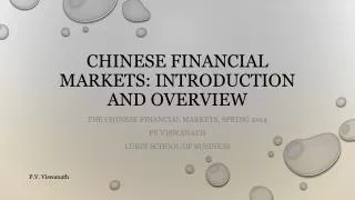 Chinese financial markets: introduction and overview