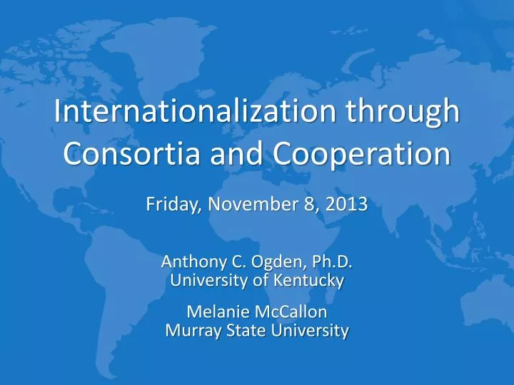 internationalization through consortia and cooperation