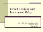 Circuit Retiming with Interconnect Delay - slide 1