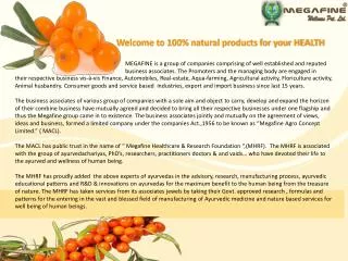 Welcome to 100% natural products for your HEALTH