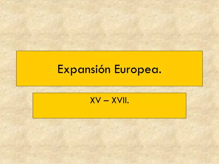 expansi n europea