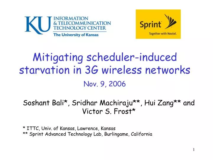 mitigating scheduler induced starvation in 3g wireless networks nov 9 2006