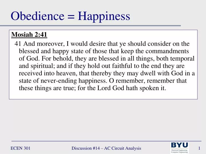 obedience happiness