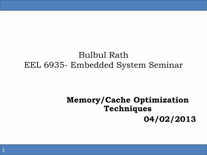 bulbul rath eel 6935 embedded system seminar