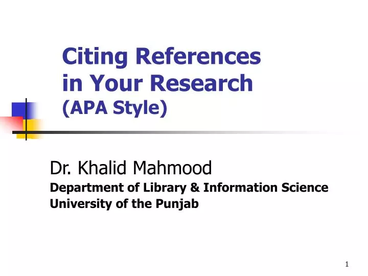 citing references in your research apa style