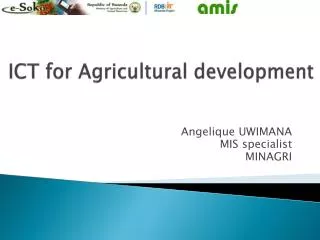 ICT for Agricultural development