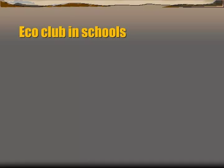 eco club in schools