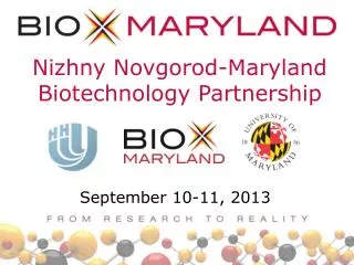 Nizhny Novgorod-Maryland Biotechnology Partnership