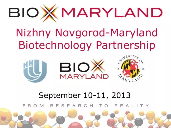 nizhny novgorod maryland biotechnology partnership