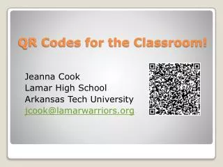 QR Codes for the Classroom!