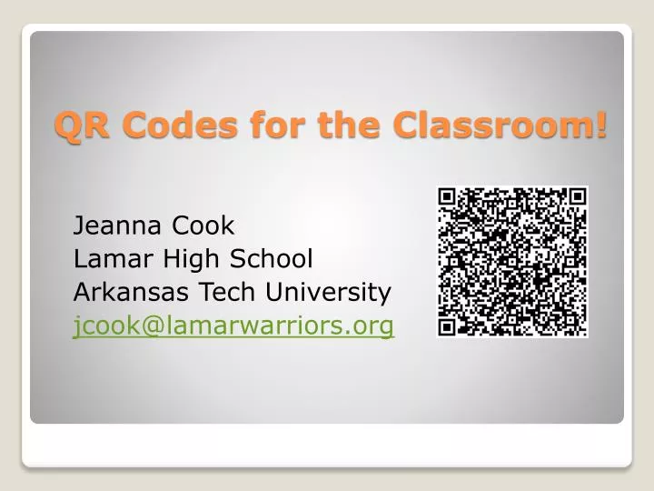 qr codes for the classroom