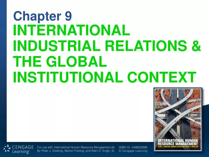 international industrial relations the global institutional context