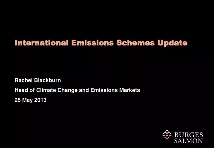 international emissions schemes update