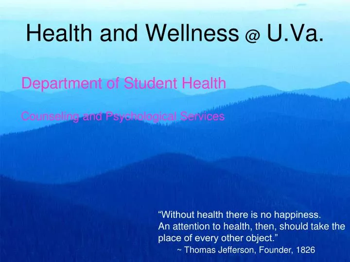 health and wellness @ u va