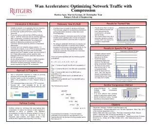 Wan Accelerators: Optimizing Network Traffic with Compression