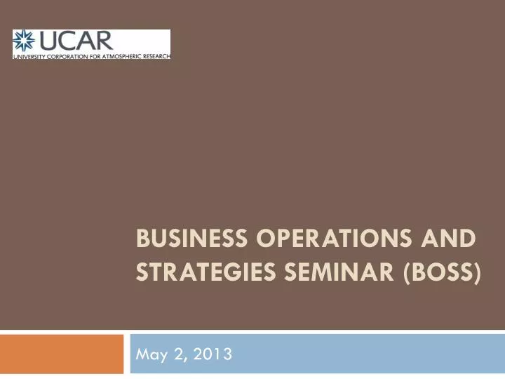 business operations and strategies seminar boss