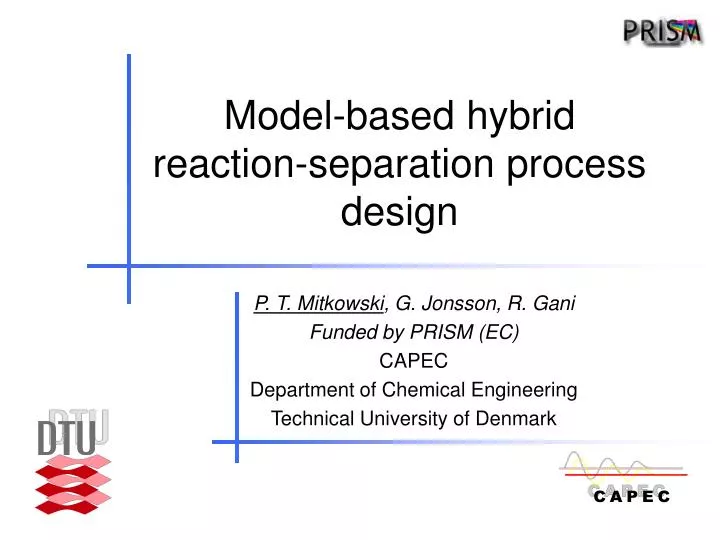 model based hybrid reaction separation process design