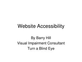 Website Accessibility