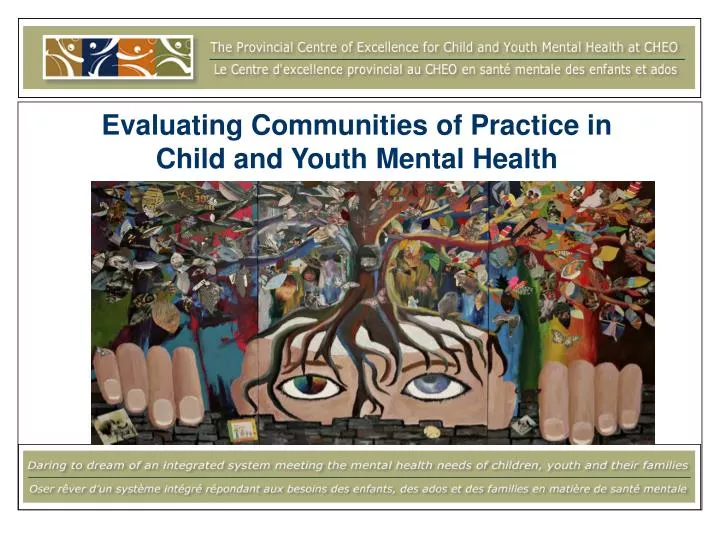 evaluating communities of practice in child and youth mental health