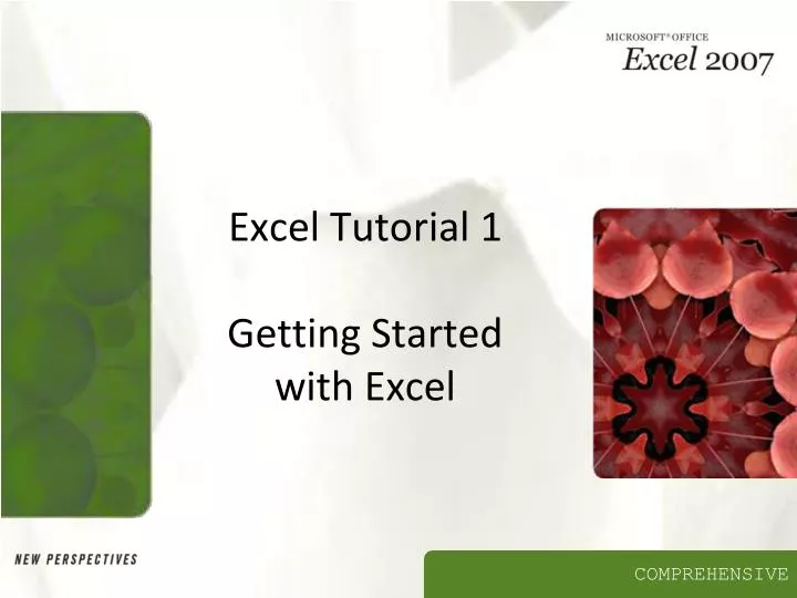 excel tutorial 1 getting started with excel