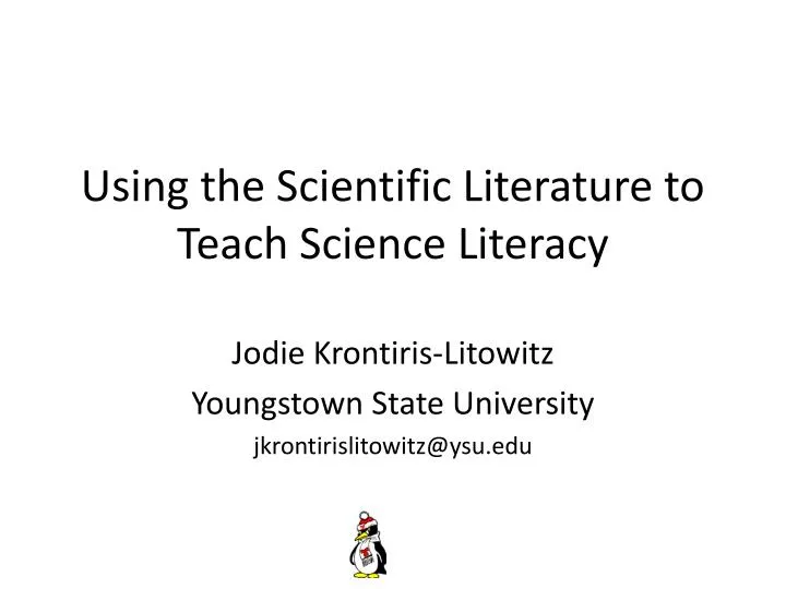 using the scientific literature to teach science literacy