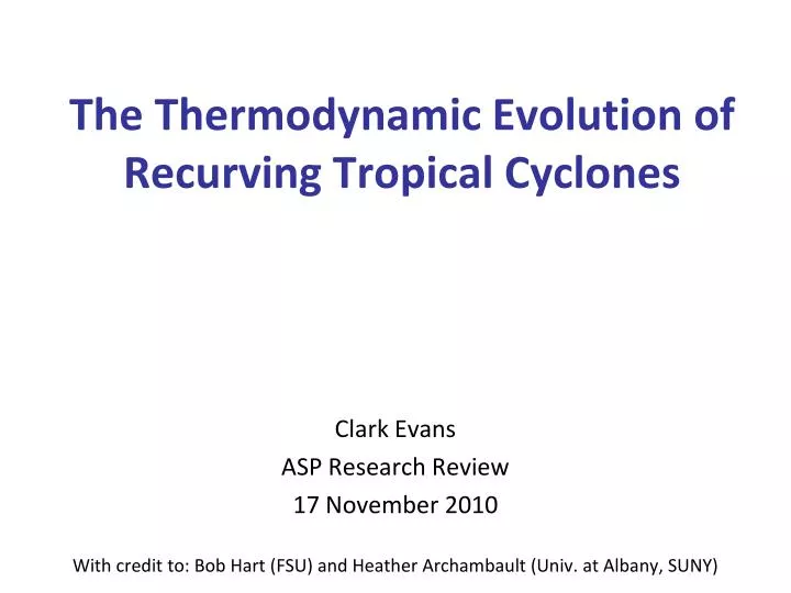 the thermodynamic evolution of recurving tropical cyclones