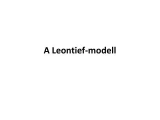 a leontief modell