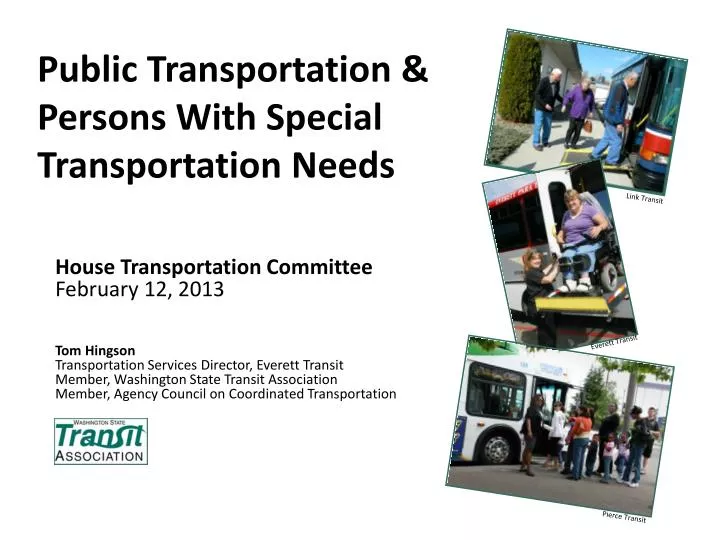 public transportation persons with special transportation needs
