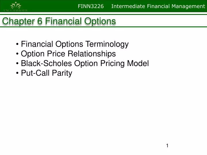 chapter 6 financial options