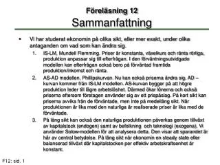 f rel sning 12 sammanfattning