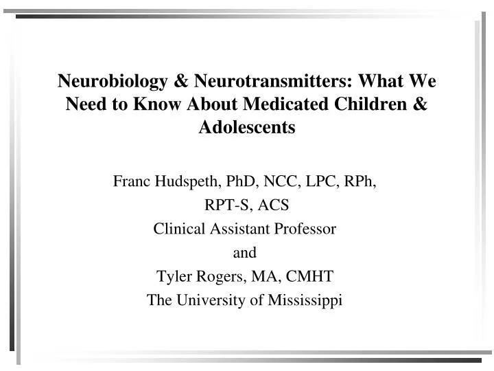 neurobiology neurotransmitters what we need to know about medicated children adolescents