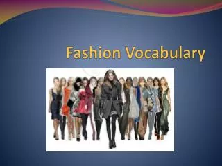 Fashion Vocabulary